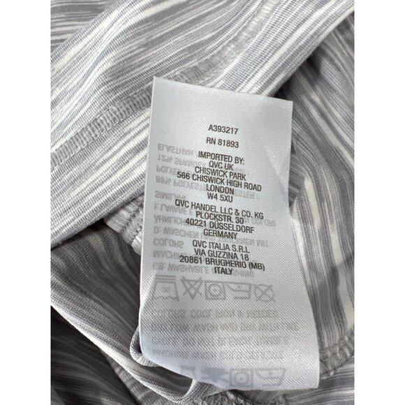 Zuda Space Dye Knit Tank with Seaming Detail Womens S Gray White Athleisure NEW - Picture 6 of 7